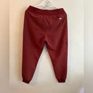 Fig Scrub Joggers in Dark Cherry